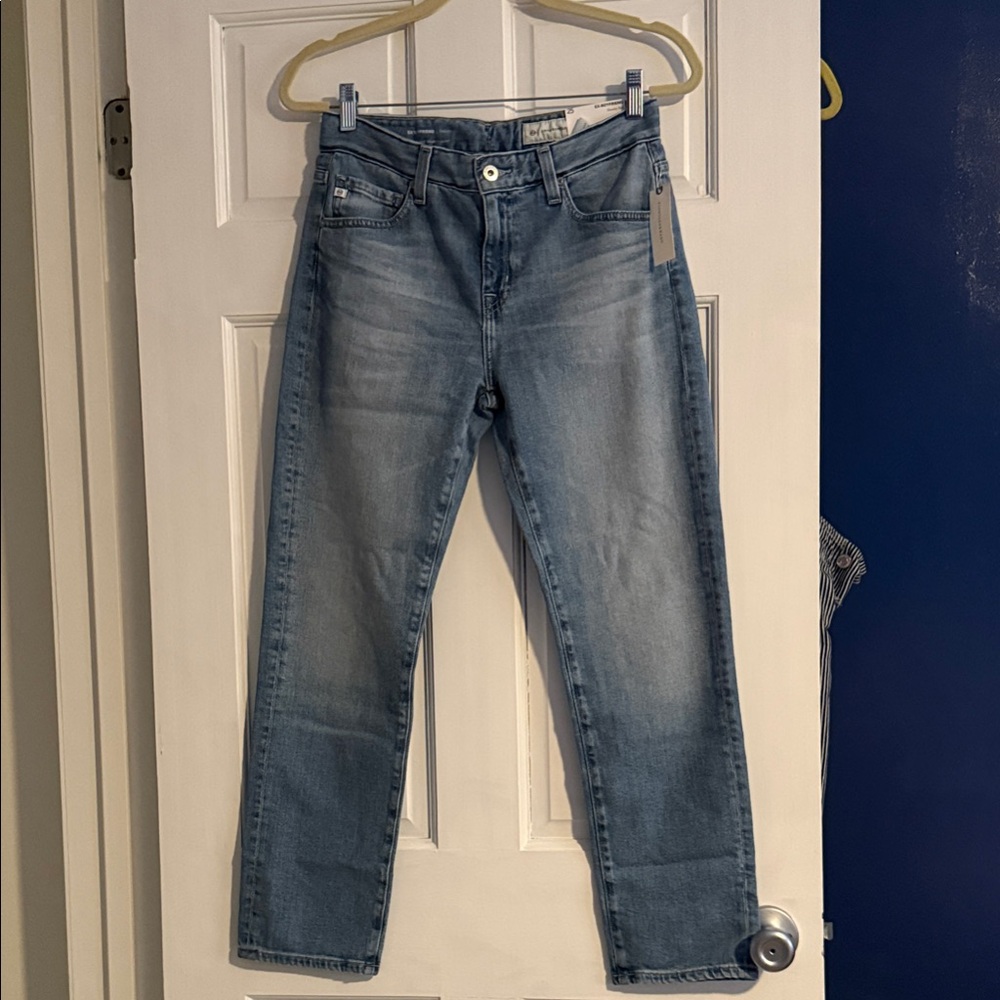 AG Adriano Goldschmied Light Blue Boyfriend Jeans
